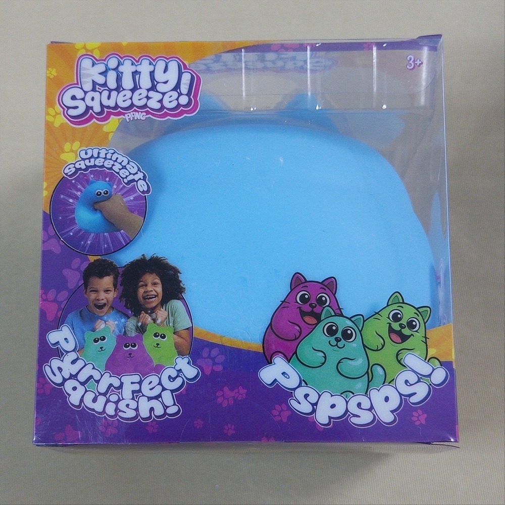 PPNC Kitty Squeeze Toy Kids One Size Blue Sensory Stress Relief Squishy NWT - Picture 5 of 9